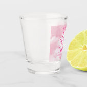 花嫁は雲九色のピンクバチェロレッテ ショットグラス (左)