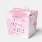 花嫁は雲九色のピンクブライダルシャワー フェイバーボックス (裏面サイド)