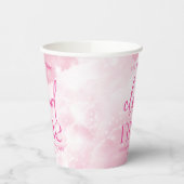 花嫁は雲九色のピンクブライダルシャワー 紙コップ (左)