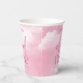 花嫁は雲九色のピンクブライダルシャワー 紙コップ (右)