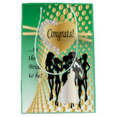 花嫁へのおめでとう | Green ミディアムペーパーバッグ (正面)