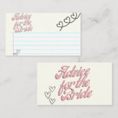 花嫁へのアドバイスカード アドバイスカード (正面/裏面)