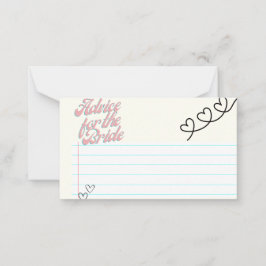 花嫁へのアドバイスカード アドバイスカード