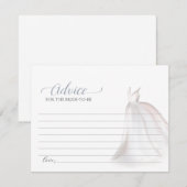 花嫁へのアドバイスカード（ダスティーブルー） エンクロージャーカード (正面/裏面)