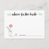 花嫁へのアドバイスカード | ボタニカル メイソンジャー アドバイスカード (正面)