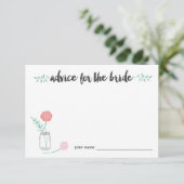 花嫁へのアドバイスカード | ボタニカル メイソンジャー アドバイスカード (スタンド正面)