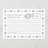 花嫁へのアドバイス エアメール ポストカード (正面)