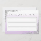 花嫁へのアドバイス カード（パープル＆シルバー） 招待状 (正面)