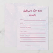 花嫁へのアドバイス ソフト ブライダルシャワー ゲーム カード (正面/裏面)