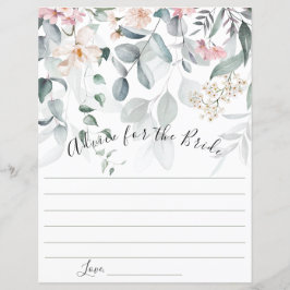 花嫁へのアドバイス ピンクの花と緑の水彩画