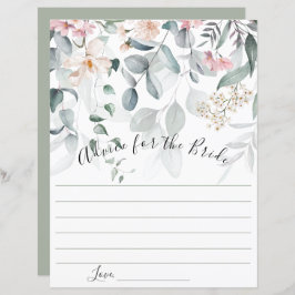 花嫁へのアドバイス ピンクの花と緑の水彩画