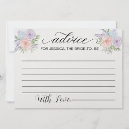 花嫁へのアドバイス - 結婚前のお茶会アドバイスカード 招待状