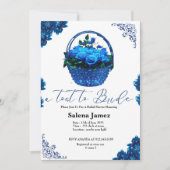 花嫁へのトストのバケットフローラブライダルシャワー 招待状 (正面)