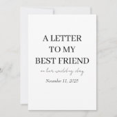 花嫁へのプレゼント | 友達へ | 「私の最高の友達へ」メッセージカード サンキューカード (正面)