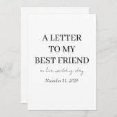 花嫁へのプレゼント | 「私の最高の友達へ」 カード付き自動車 サンキューカード (正面/裏面)