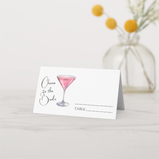 花嫁への乾杯 ブライダルシャワー - 結婚式場 プレイスカード (正面)