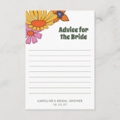 花嫁への個性的なグルービーな花のアドバイス アドバイスカード (正面)
