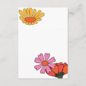 花嫁への個性的なグルービーな花のアドバイス アドバイスカード (裏面)