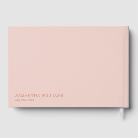 花嫁への手紙 おしゃれ エレガント  ブッシュ ローズゴールド ゲストブック (裏面)