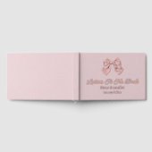 花嫁への手紙，ピンクの弓キープサクバラ金ゴールド ゲストブック (全面)