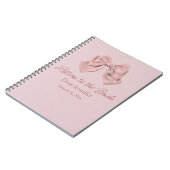 花嫁への手紙、ピンクの蝶結びが上品な記念品 ノートブック