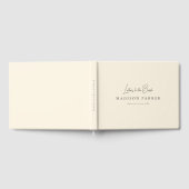 花嫁への手紙 ベージュのウェディングシャワー ゲストブック (全面)