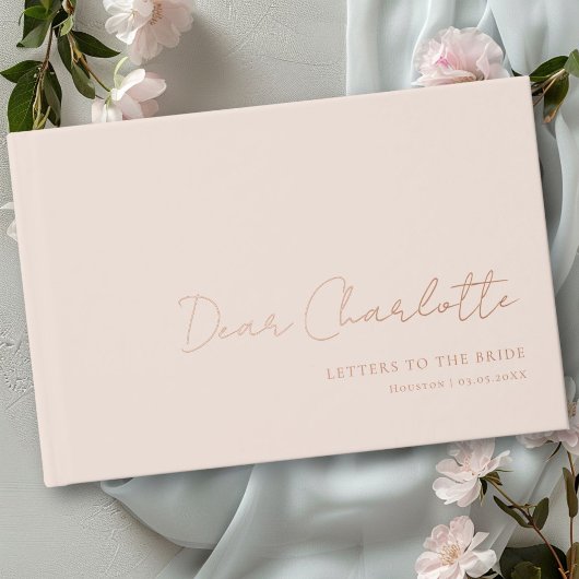 花嫁への手紙!ミニマル,手書きフォント ゲストブック