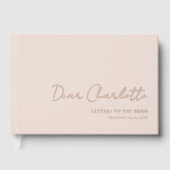 花嫁への手紙!ミニマル,手書きフォント ゲストブック (正面)