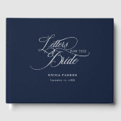 花嫁への手紙, 現代的, エレガント, ネイビー ゲストブック (正面)