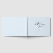 花嫁への手紙, 現代的, エレガント, 淡い青色 ゲストブック (全面)