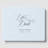 花嫁への手紙, 現代的, エレガント, 淡い青色 ゲストブック (正面)