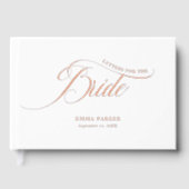 花嫁への手紙、白、バラ金ゴールド- ゲストブック (正面)