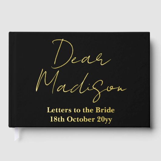 花嫁への特別な手紙 ヘン・ドゥ・ブライダルシャワー ゲストブック (正面)