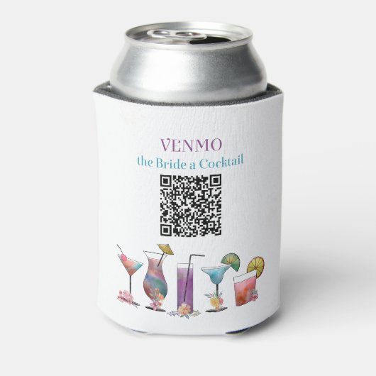 「花嫁への特別な VENMO カクテルQRコード」 缶クーラー (缶裏面)
