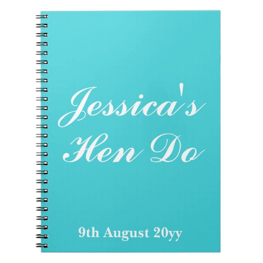 花嫁へカスタムの手紙Hen旅行の週末 ノートブック (正面)