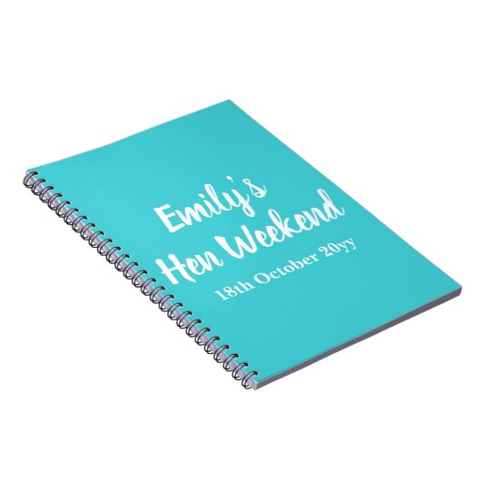 花嫁へカスタムの手紙Hen Do週末旅行 ノートブック (右側)