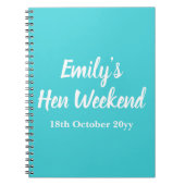 花嫁へカスタムの手紙Hen Do週末旅行 ノートブック (正面)