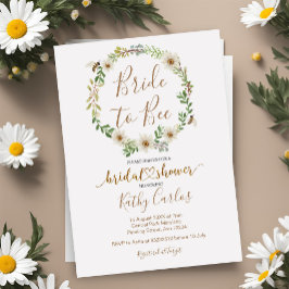 花嫁へビーデイジーブライダルシャワー招待 招待状