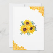 花嫁へビーハニカムヒマワリブライダルシャワー 招待状 (裏面)