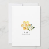 花嫁へビーハニービー素朴ブライダルシャワー 招待状 (裏面)