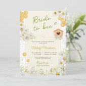 花嫁へビーハニー（昆虫）マルハナバチイエローブライダルシャワー 招待状 (スタンド正面)
