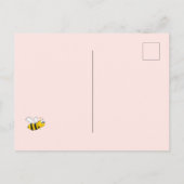 花嫁へビーバラ金ゴールドブライダルシャワー招待 ポストカード (裏面)