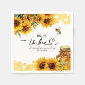 花嫁へビーヒマワリブライダルシャワー スタンダードカクテルナプキン (正面)
