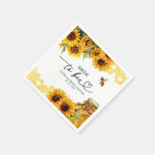 花嫁へビーヒマワリブライダルシャワー スタンダードカクテルナプキン (角)