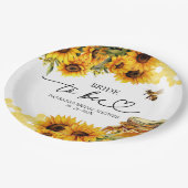 花嫁へビーヒマワリブライダルシャワー ペーパープレート (アングル)