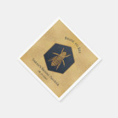 花嫁へビーブライダルシャワーハニカムハニカム金ゴールド スタンダードカクテルナプキン (角)