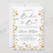 花嫁へビーブライダルシャワー – かわいいビーパーティー 招待状 (正面)