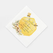 花嫁へビーミツバチフローラブライダルシャワー スタンダードランチョンナプキン (角)