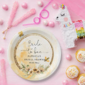 花嫁へビーミツバチフローラブライダルシャワー ペーパープレート (パーティー)