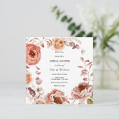 花嫁へビーラベンダーワイルドフラワーブライダルシャワー 招待状 (スタンド正面)